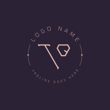 Profesyonel TQ logosu. Premium Markalaşma için Modern Minimal TQ Harf Amblemi