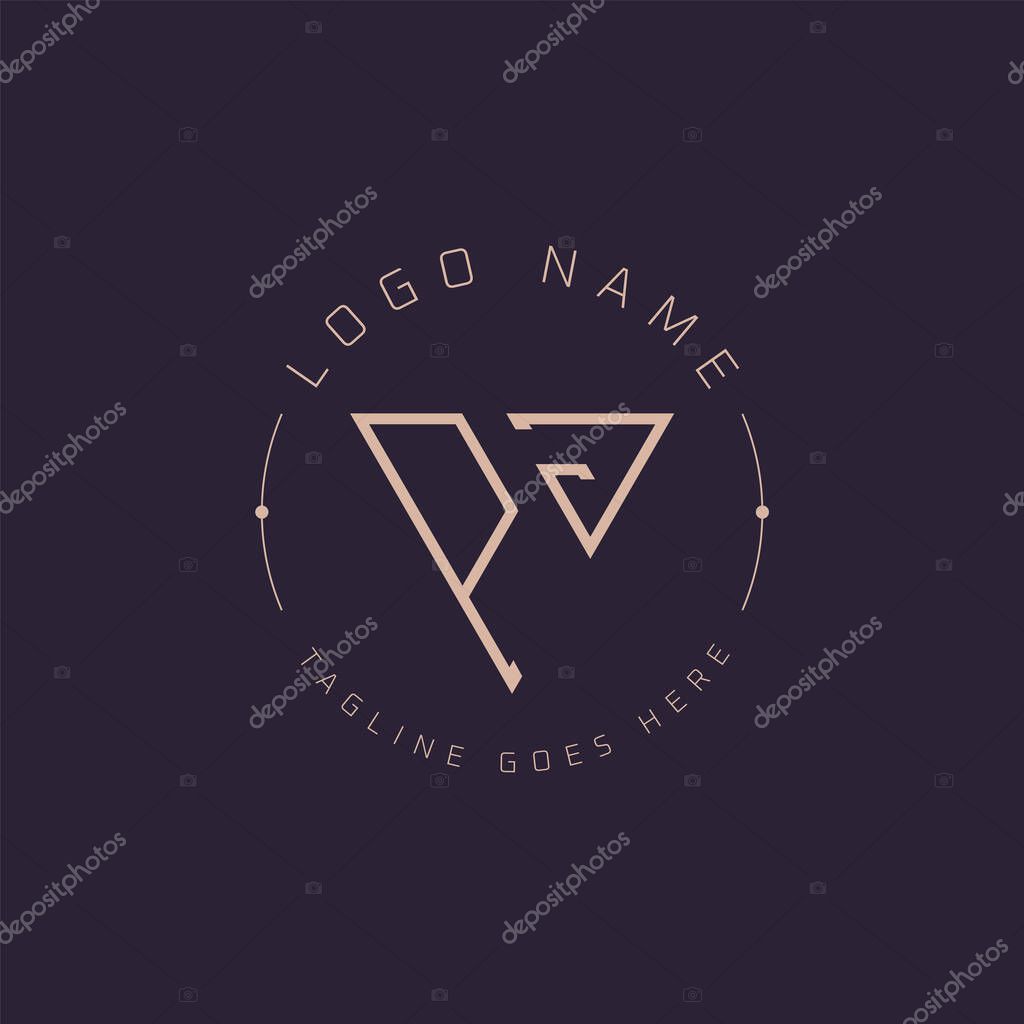 Professional PJ Logo. Modern Minimal PJ Letter Monogram Emblem for Premium Branding