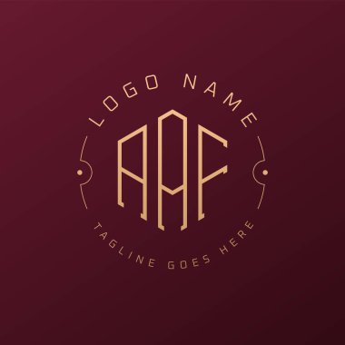 Luxury AAF Logo Design, Elegant Letter AAF Monogram Logo. Minimalist Polygon AAF Logo Design Template clipart