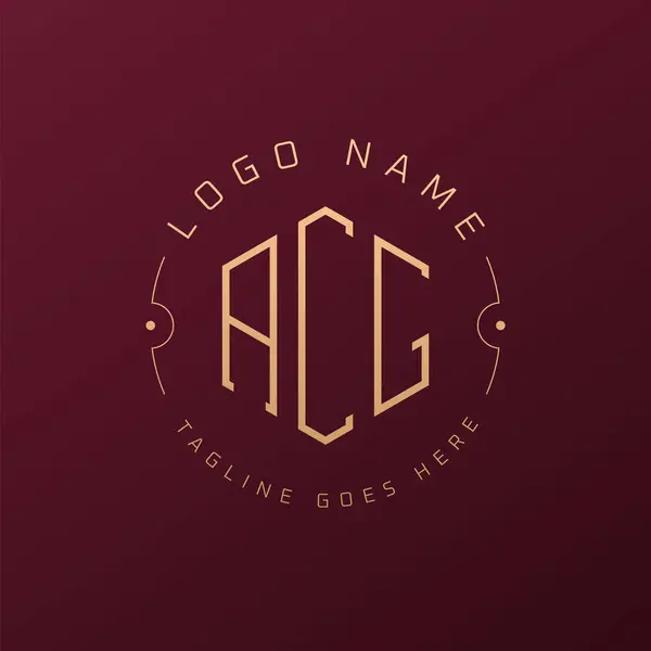 Lüks ACG Logo Tasarımı, Zarif Harf ACG Monogram Logosu. Minimalist Çokgen ACG Logo Tasarım Şablonu