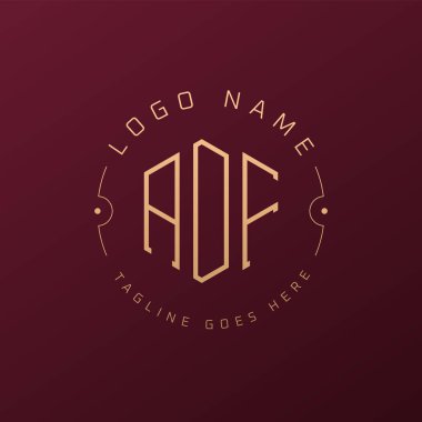 Luxury ADF Logo Design, Elegant Letter ADF Monogram Logo. Minimalist Polygon ADF Logo Design Template clipart