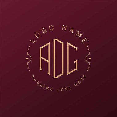 Lüks ADG Logo Tasarımı, Zarif Harf ADG Monogram Logosu. Minimalist Çokgen ADG Logo Tasarım Şablonu