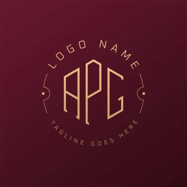 Luxury APG Logo Design, Elegant Letter APG Monogram Logo. Minimalist Polygon APG Logo Design Template clipart