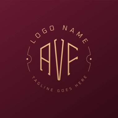 Luxury AVF Logo Design, Elegant Letter AVF Monogram Logo. Minimalist Polygon AVF Logo Design Template clipart