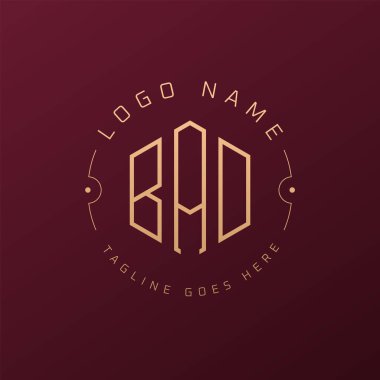 Lüks Kötü Logo Tasarımı, Zarif Harf Kötü Monogram Logosu. Minimalist Çokgen Kötü Logo Tasarımı Şablonu