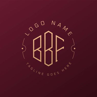 Lüks BBF Logo Tasarımı, Zarif Harf BBBF Monogram Logosu. Minimalist Çokgen BBF Logo Tasarım Şablonu