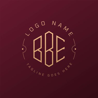 Lüks BBE Logo Tasarımı, Zarif Harf BBE Monogram Logosu. Minimalist Çokgen BBE Logo Tasarım Şablonu