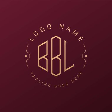 Lüks BBL Logo Tasarımı, Zarif Harf BBL Monogram Logosu. Minimalist Çokgen BBL Logo Tasarım Şablonu