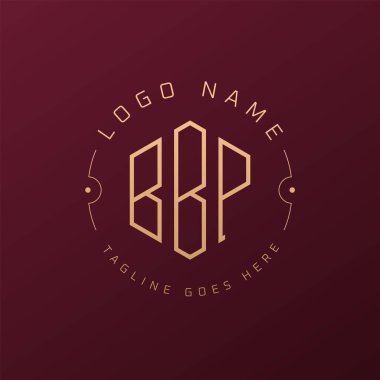 Lüks BBP Logo Tasarımı, Zarif Harf BBP Monogram Logosu. Minimalist Çokgen BBP Logo Tasarım Şablonu