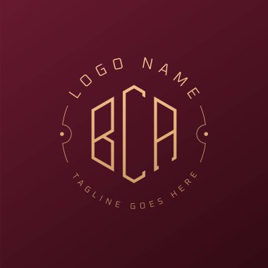 Lüks BCA Logo Tasarımı, Zarif Harf BCA Monogram Logosu. Minimalist Çokgen BCA Logo Tasarım Şablonu