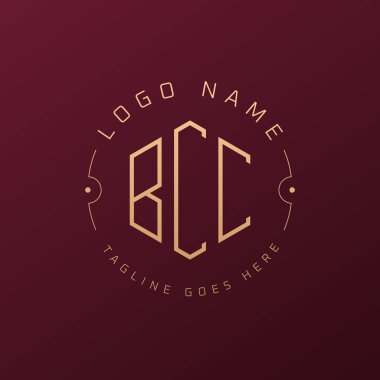Lüks BCC Logo Tasarımı, Zarif Harf BCC Monogram Logosu. Minimalist Çokgen BCC Logo Tasarım Şablonu