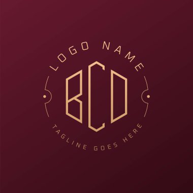 Lüks BCD Logo Tasarımı, Zarif Harf BCD Monogram Logosu. Minimalist Çokgen BCD Logo Tasarım Şablonu