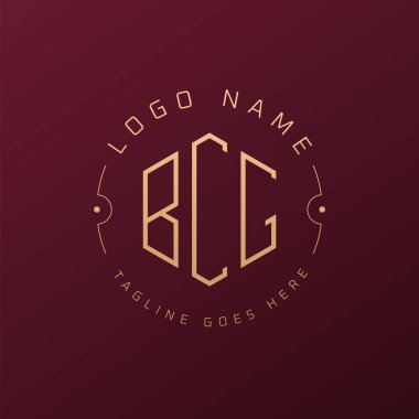 Lüks BCG Logo Tasarımı, Zarif Harf BCG Monogram Logosu. Minimalist Çokgen BCG Logo Tasarım Şablonu