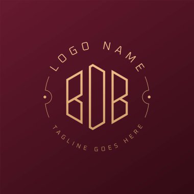 Lüks BDB Logo Tasarımı, Zarif Harf BDB Monogram Logosu. Minimalist Çokgen BDB Logo Tasarım Şablonu