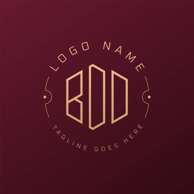 Lüks BDD Logo Tasarımı, Zarif Harf BDD Monogram Logosu. Minimalist Çokgen BDD Logo Tasarım Şablonu