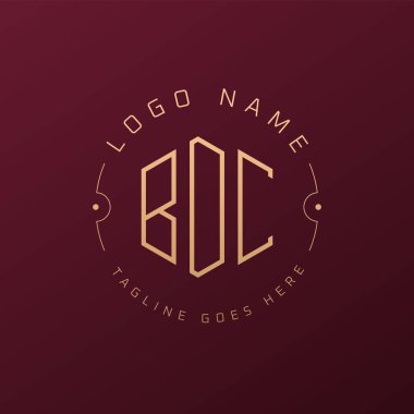 Lüks BDC Logo Tasarımı, Zarif Harf BDC Monogram Logosu. Minimalist Çokgen BDC Logo Tasarım Şablonu