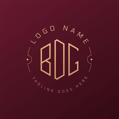 Lüks BDG Logo Tasarımı, Zarif Harf BDG Monogram Logosu. Minimalist Çokgen BDG Logo Tasarım Şablonu