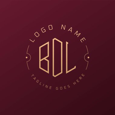 Lüks BDL Logo Tasarımı, Zarif Harf BDL Monogram Logosu. Minimalist Çokgen BDL Logo Tasarım Şablonu