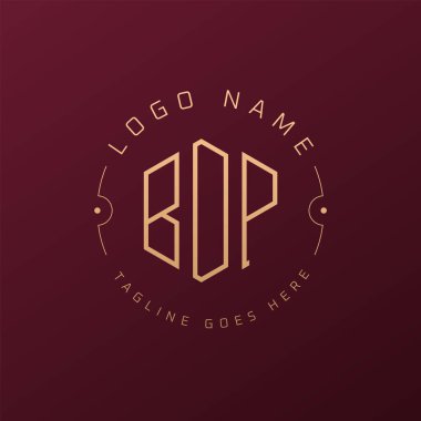 Lüks BDP Logo Tasarımı, Zarif Harf BDP Monogram Logosu. Minimalist Çokgen BDP Logo Tasarım Şablonu