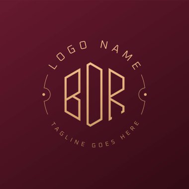 Lüks BDR Logo Tasarımı, Zarif Harf BDR Monogram Logosu. Minimalist Çokgen BDR Logo Tasarım Şablonu