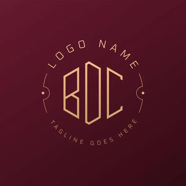 Lüks BDC Logo Tasarımı, Zarif Harf BDC Monogram Logosu. Minimalist Çokgen BDC Logo Tasarım Şablonu