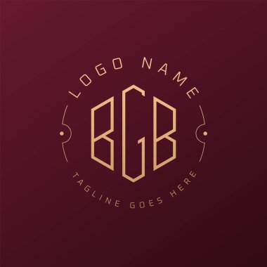 Lüks BGB Logo Tasarımı, Zarif Harf BGB Monogram Logosu. Minimalist Çokgen BGB Logo Tasarım Şablonu