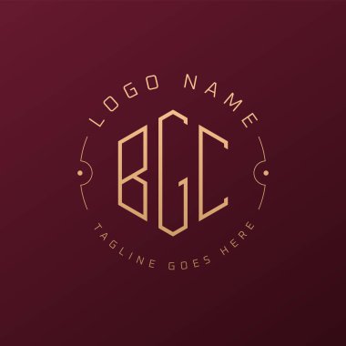 Lüks BGC Logo Tasarımı, Zarif Harf BGC Monogram Logosu. Minimalist Çokgen BGC Logo Tasarım Şablonu