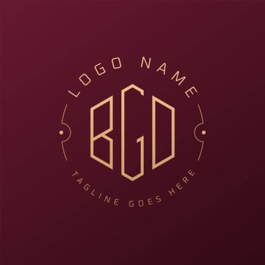 Lüks BGD Logo Tasarımı, Zarif Harf BGD Monogram Logosu. Minimalist Çokgen BGD Logo Tasarım Şablonu