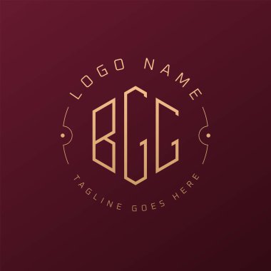 Lüks BGG Logo Tasarımı, Zarif Harf BGG Monogram Logosu. Minimalist Çokgen BGG Logo Tasarım Şablonu