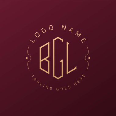 Lüks BGL Logo Tasarımı, Zarif Harf BGL Monogram Logosu. Minimalist Çokgen BGL Logo Tasarım Şablonu