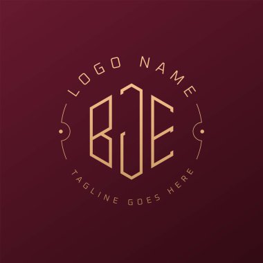 Lüks BJE Logo Tasarımı, Zarif Harf BJE Monogram Logosu. Minimalist Çokgen BJE Logo Tasarım Şablonu