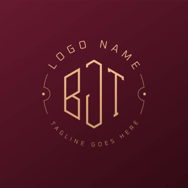 Lüks BJT Logo Tasarımı, Zarif Harf BJT Monogram Logosu. Minimalist Çokgen BJT Logo Tasarım Şablonu