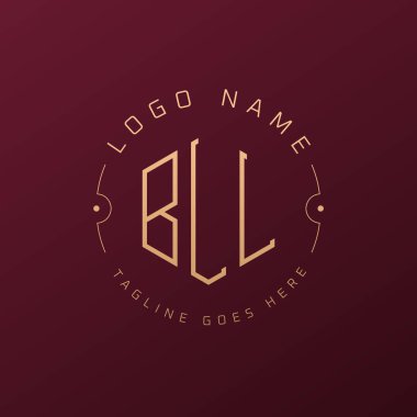 Lüks BLL Logo Tasarımı, Zarif Harf BLL Monogram Logosu. Minimalist Çokgen BLL Logo Tasarım Şablonu