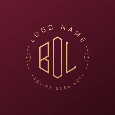 Lüks BOL Logo Tasarımı, Zarif Harf BOL Monogram Logosu. Minimalist Çokgen BOL Logo Tasarım Şablonu