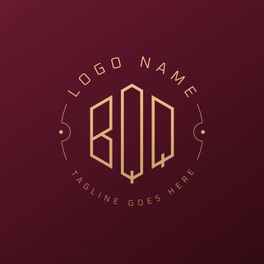 Lüks BQQ Logo Tasarımı, Zarif Harf BQQ Monogram Logosu. Minimalist Çokgen BQQ Logo Tasarım Şablonu