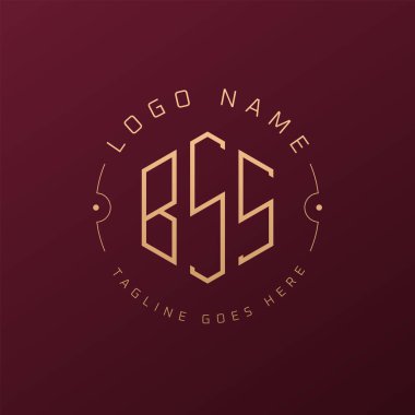 Lüks BSS Logo Tasarımı, Zarif Harf BSS Monogram Logosu. Minimalist Çokgen BSS Logo Tasarım Şablonu