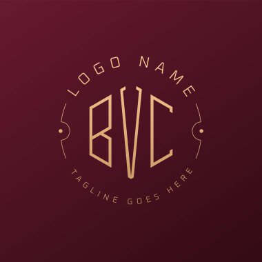 Lüks BVC Logo Tasarımı, Zarif Harf BVC Monogram Logosu. Minimalist Çokgen BVC Logo Tasarım Şablonu