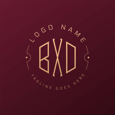 Lüks BXD Logo Tasarımı, Zarif Harf BXD Monogram Logosu. Minimalist Çokgen BXD Logo Tasarım Şablonu