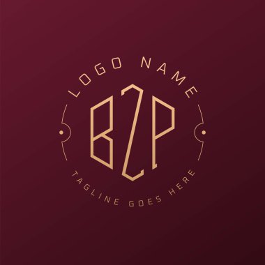 Lüks BZP Logo Tasarımı, Zarif Harf BZP Monogram Logosu. Minimalist Çokgen BZP Logo Tasarım Şablonu