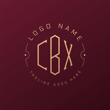 Luxury CBX Logo Design, Elegant Letter CBX Monogram Logo. Minimalist Polygon CBX Logo Design Template clipart