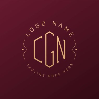 Luxury CGN Logo Design, Elegant Letter CGN Monogram Logo. Minimalist Polygon CGN Logo Design Template clipart