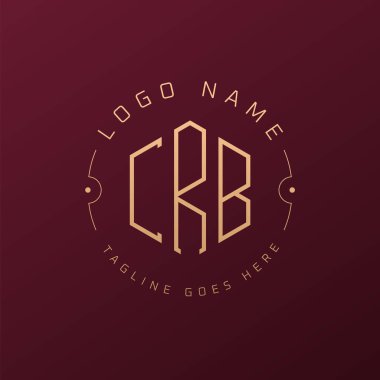 Lüks CRB Logo Tasarımı, Zarif Harf CRB Monogram Logosu. Minimalist Çokgen CRB Logo Tasarım Şablonu