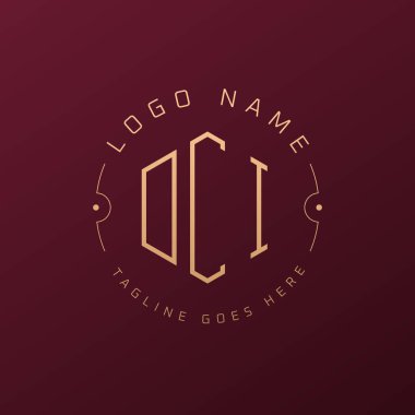 Lüks DCI Logo Tasarımı, Zarif Harf DCI Monogram Logosu. Minimalist Çokgen DCI Logo Tasarım Şablonu