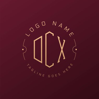 Lüks DCX Logo Tasarımı, Zarif Harf DCX Monogram Logosu. Minimalist Çokgen DCX Logo Tasarım Şablonu