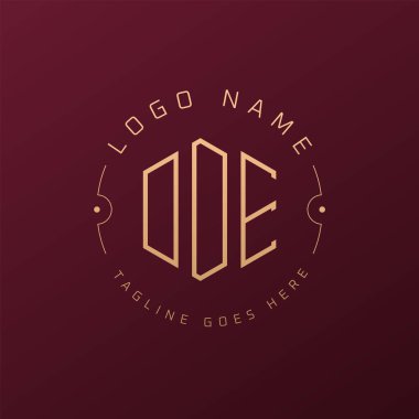 Lüks DDE Logo Tasarımı, Zarif Harf DDE Monogram Logosu. Minimalist Çokgen DDE Logo Tasarım Şablonu