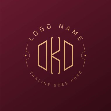 Luxury DKD Logo Design, Elegant Letter DKD Monogram Logo. Minimalist Polygon DKD Logo Design Template clipart