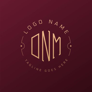 Lüks DNM Logo Tasarımı, Zarif Harf DNM Monogram Logosu. Minimalist Çokgen DNM Logo Tasarım Şablonu