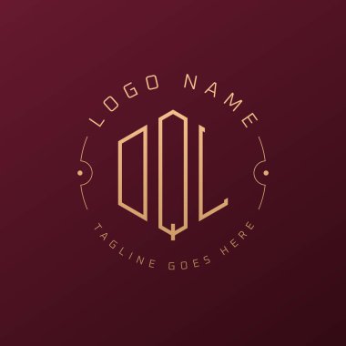 Lüks DQL Logo Tasarımı, Zarif Harf DQL Monogram Logosu. Minimalist Çokgen Logo Tasarım Şablonu