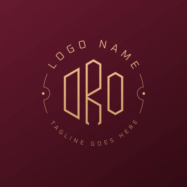 Lüks DRO Logo Tasarımı, Zarif Harf DRO Monogram Logosu. Minimalist Çokgen DRO Logo Tasarım Şablonu