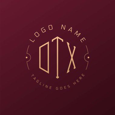 Luxury DTX Logo Design, Elegant Letter DTX Monogram Logo. Minimalist Polygon DTX Logo Design Template clipart